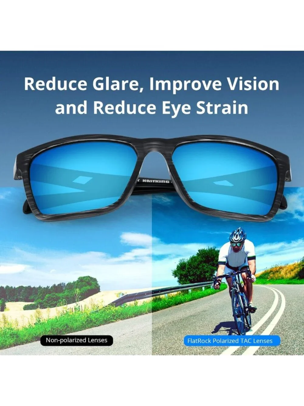 Polarized Sport Sunglasses for Men & Women | UV Protection, Lightweight, Durable